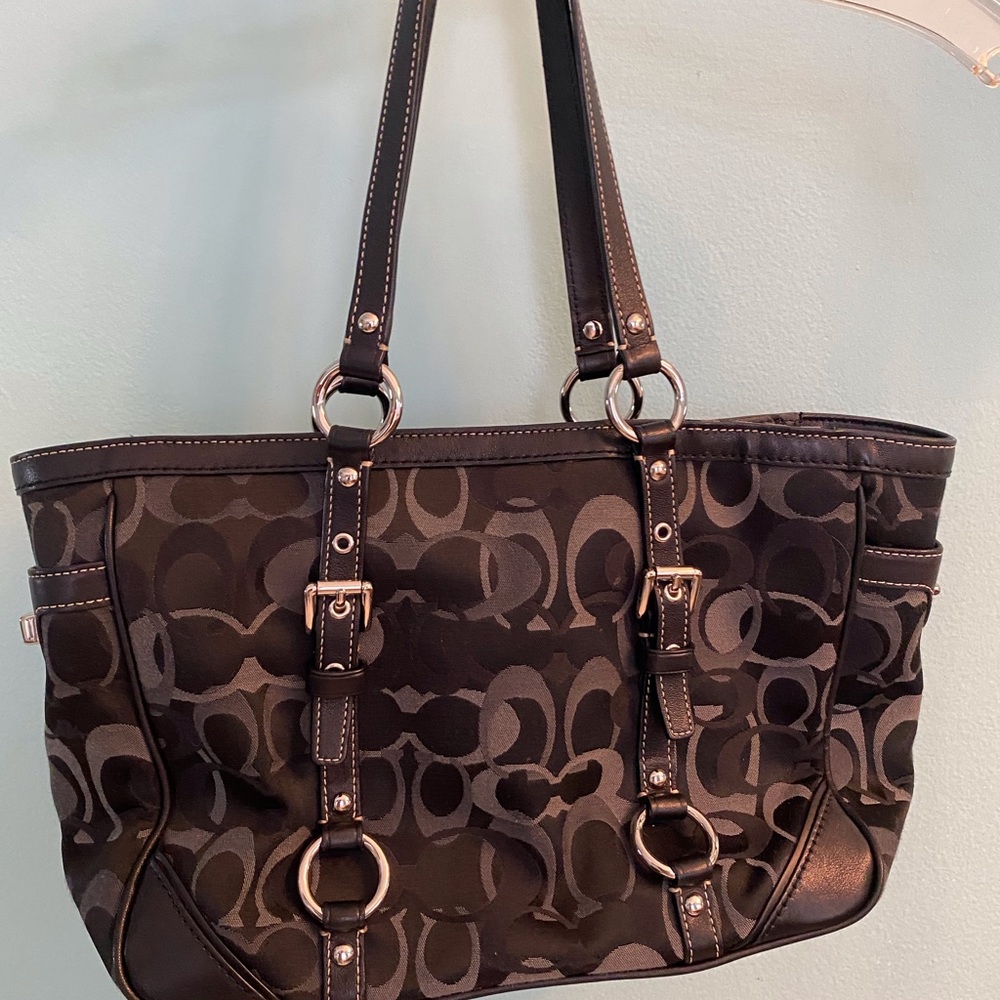 Coach black fabric tote - Picture 2 of 8